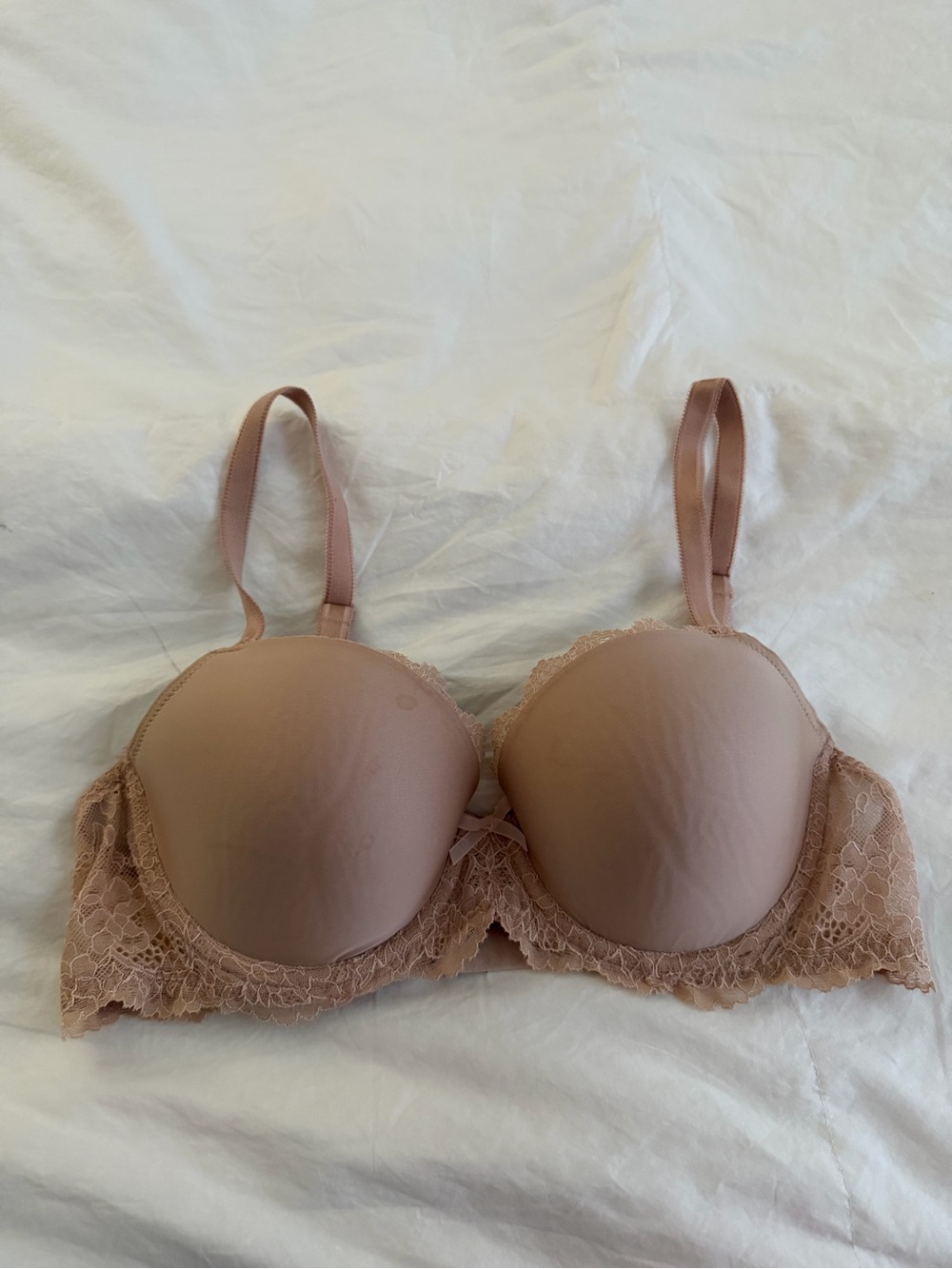 Victoria's Secret Blush Nude Lace Push-Up Bra